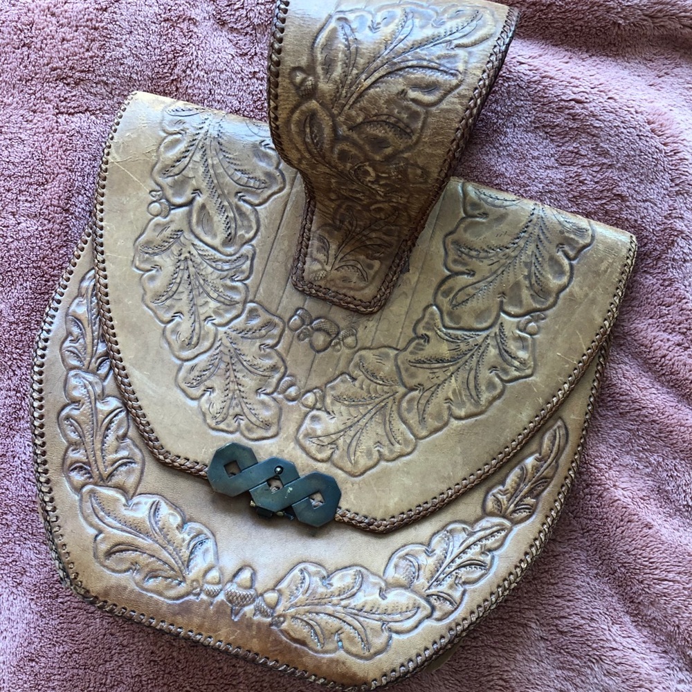 Tooled Leather Arm Bag